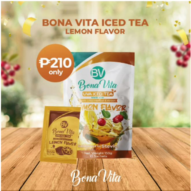 Bona Vita UVA Iced Tea Lemon Flavor